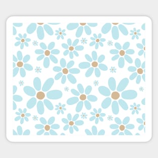 Light blue flower pattern Sticker